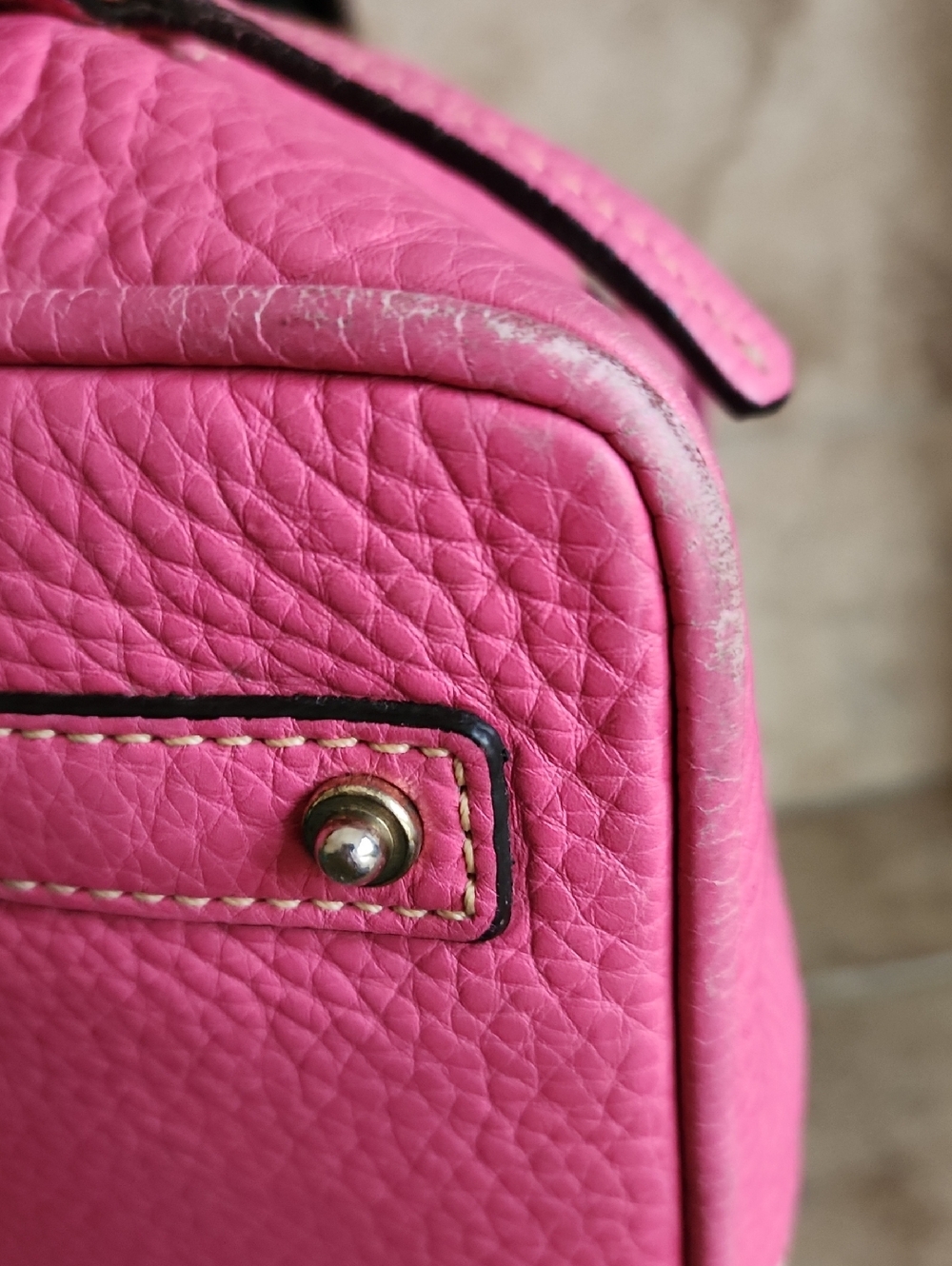 Dooney & Bourke Pink Pebbled Leather Baby Domed Satchel with Matching Wallet - Picture 10 of 16